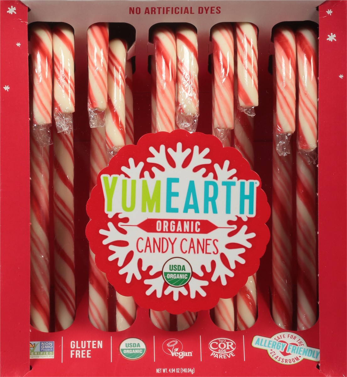 slide 6 of 9, YumEarth Organic Candy Canes 10 ea, 10 ct