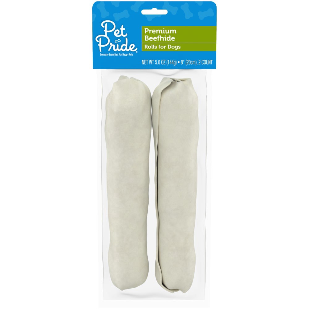 slide 3 of 3, Pet Pride Beef Hide Basted Retriever Roll, 2 ct