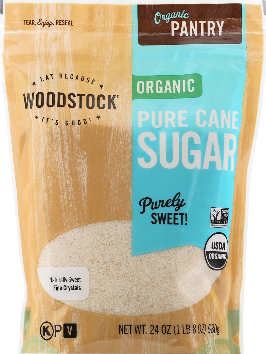 slide 8 of 13, Woodstock Organic Pure Cane Sugar 24 oz, 24 oz