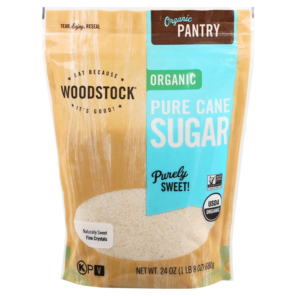 slide 10 of 13, Woodstock Organic Pure Cane Sugar 24 oz, 24 oz