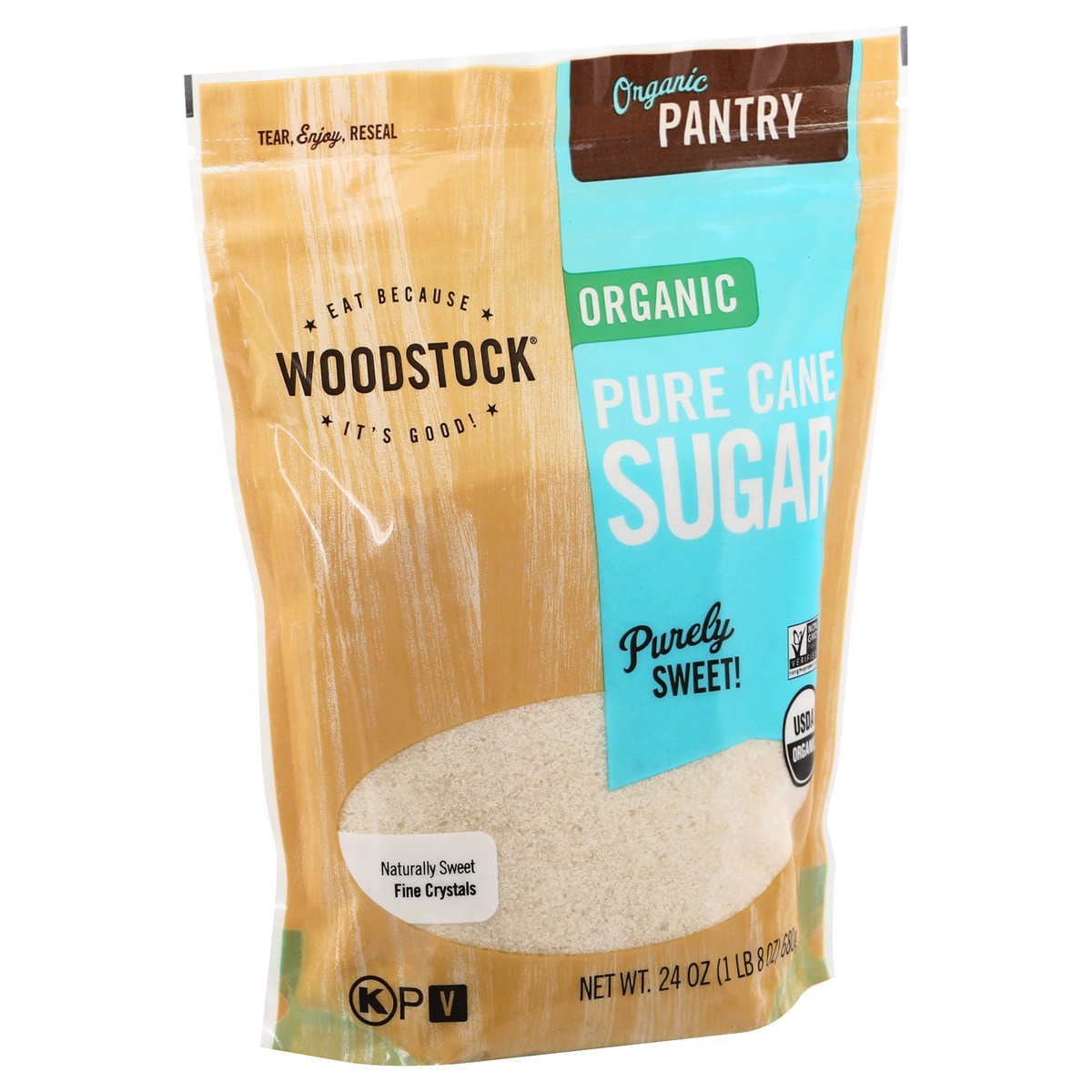 slide 12 of 13, Woodstock Organic Pure Cane Sugar 24 oz, 24 oz