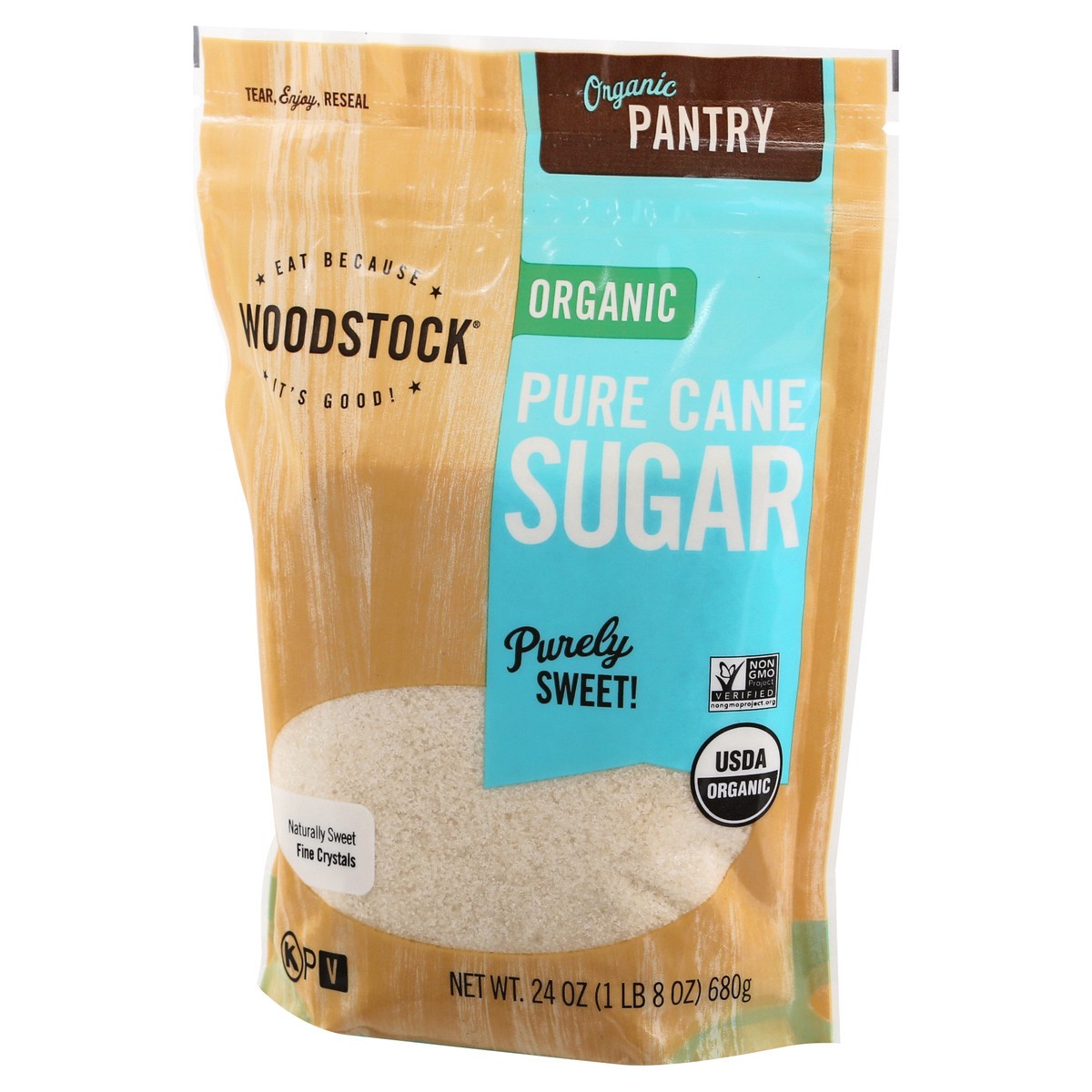 slide 6 of 13, Woodstock Organic Pure Cane Sugar 24 oz, 24 oz