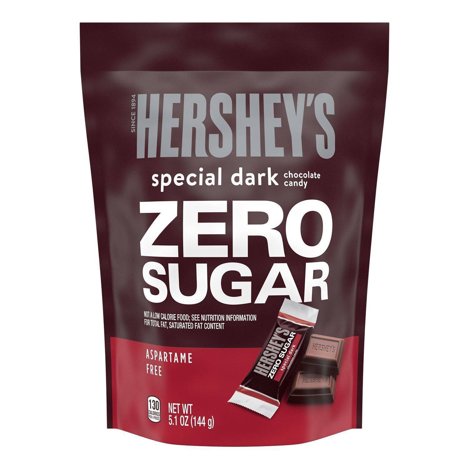 slide 1 of 5, Hershey's SPECIAL DARK Zero Sugar Chocolate Candy Bag, 5.1 oz, 5.1 oz