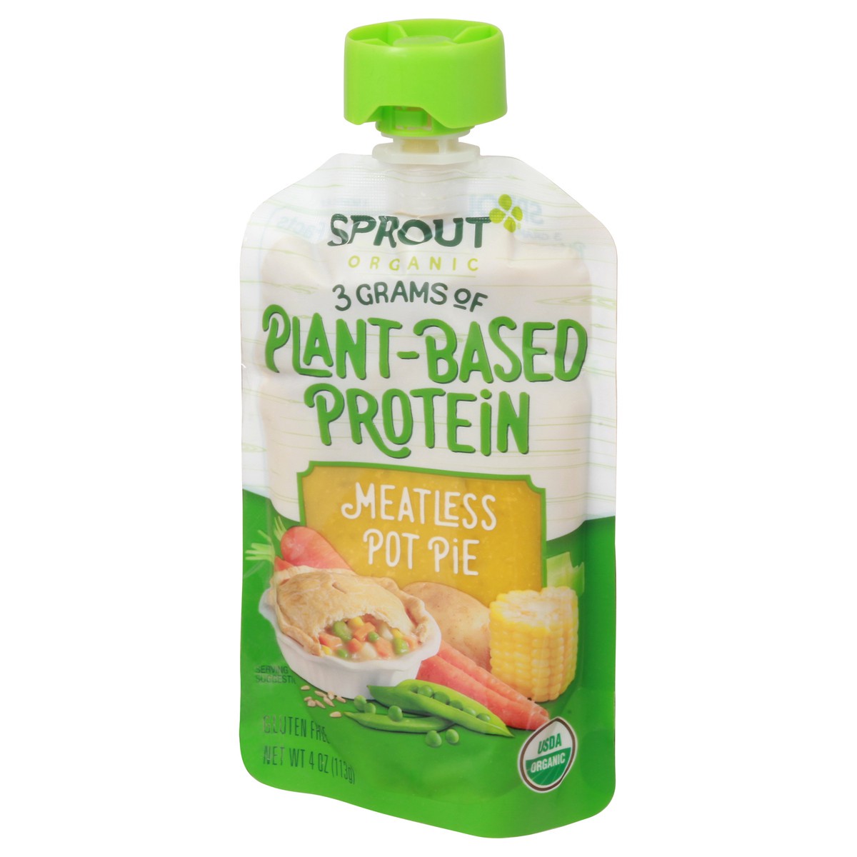 slide 2 of 12, Sprout Meatless Pot Pie Plant Based Protein 4 oz, 4 oz