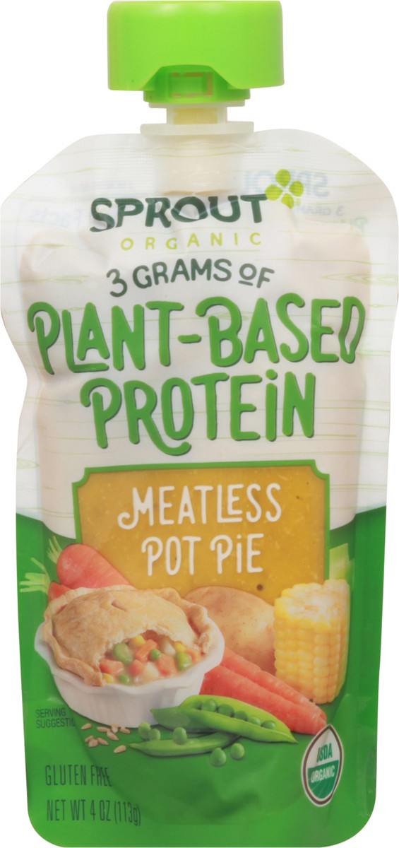 slide 3 of 12, Sprout Meatless Pot Pie Plant Based Protein 4 oz, 4 oz