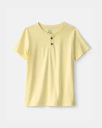 Carter's Kid Solid Henley T-Shirt - Yellow - 12