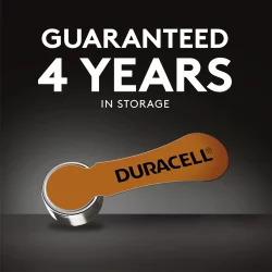 Duracell Hear every moment with Duracell Hearing Aid Batteries. The Duracell Hearing Aid battery tab is extra-long, simple to handle, and its packaging is easy to open.