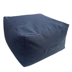 ROOM & RETREAT Rr 20x12 Polyester Pouf Blue