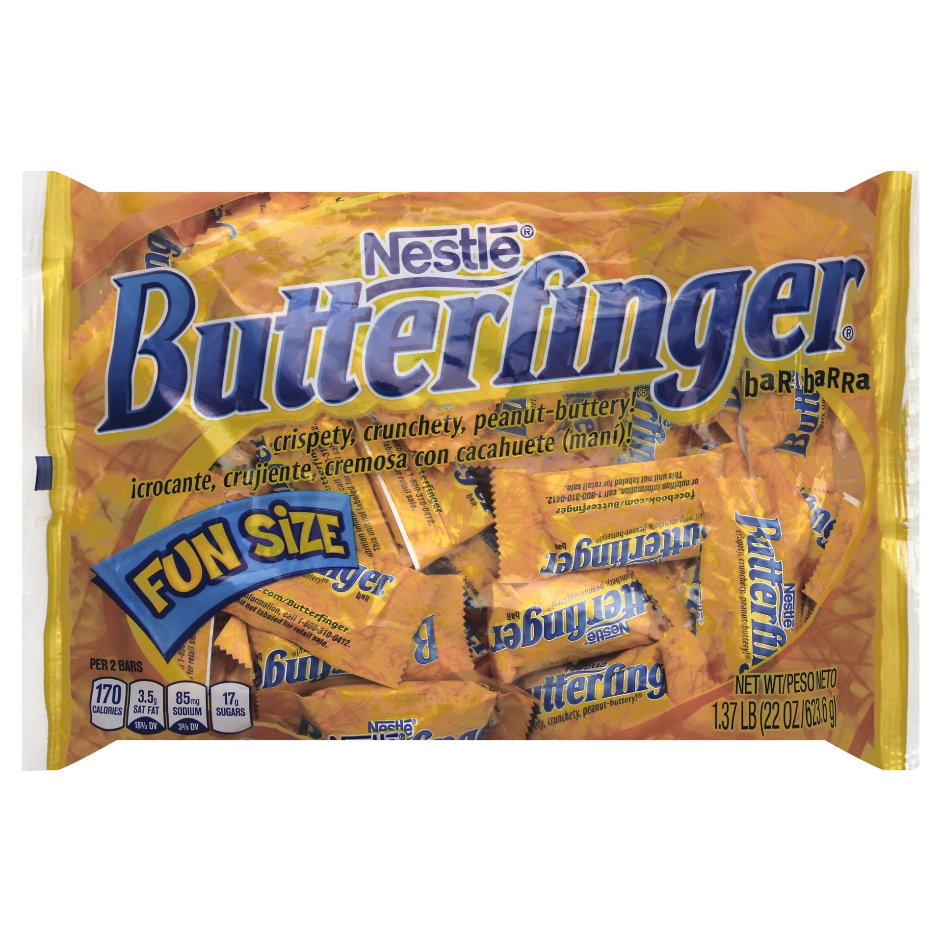 slide 1 of 1, Nestlé Fun Size Butterfinger, 22 oz