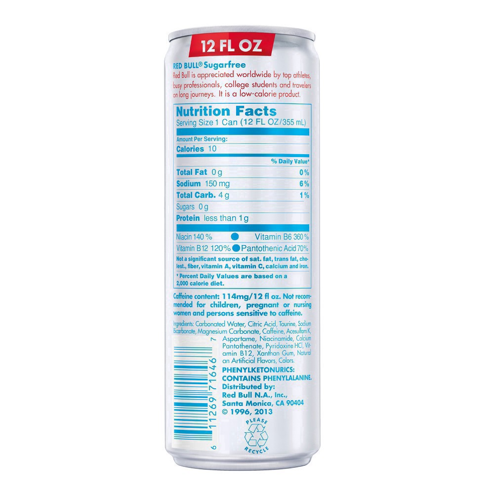 slide 11 of 67, Red Bull Sugarfree Energy Drink 12 fl oz, 12 fl oz