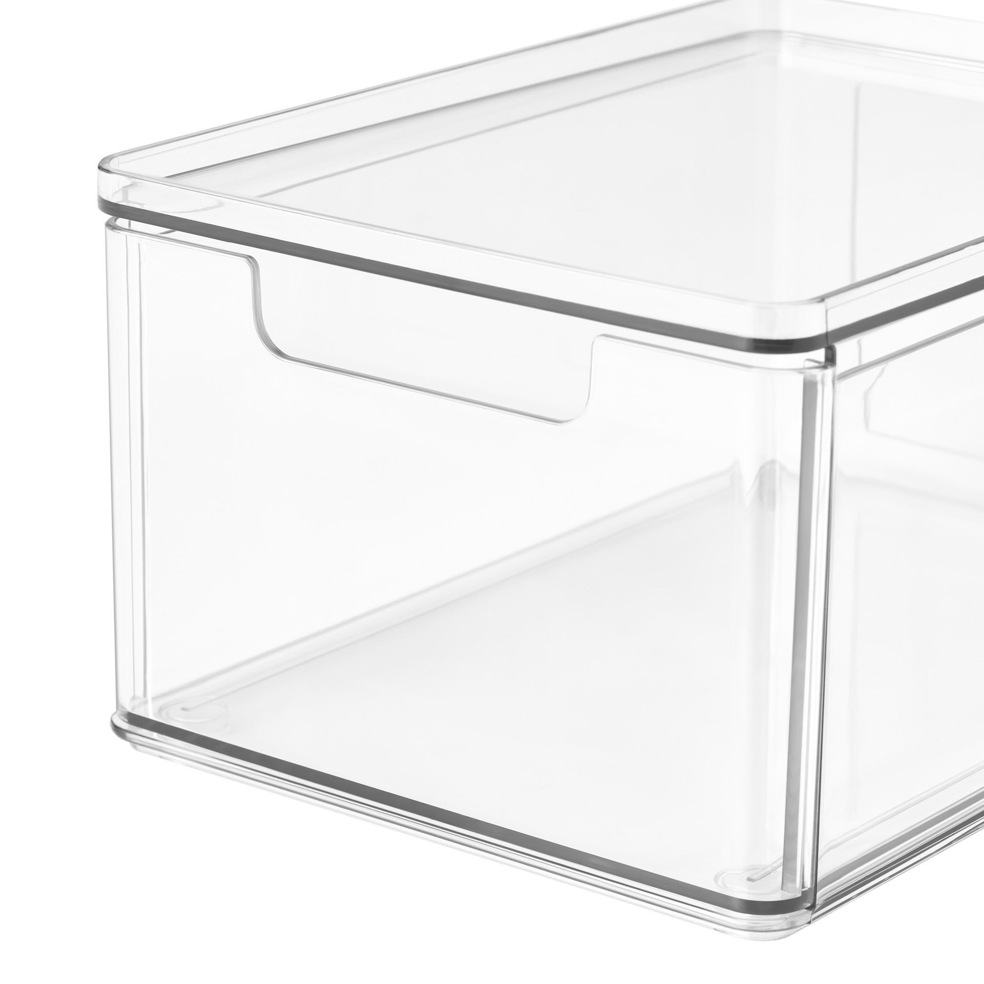 slide 2 of 8, Clear Stackable Storage Drawer By Simply Tidy, 6 in x 8 in x 4 in
