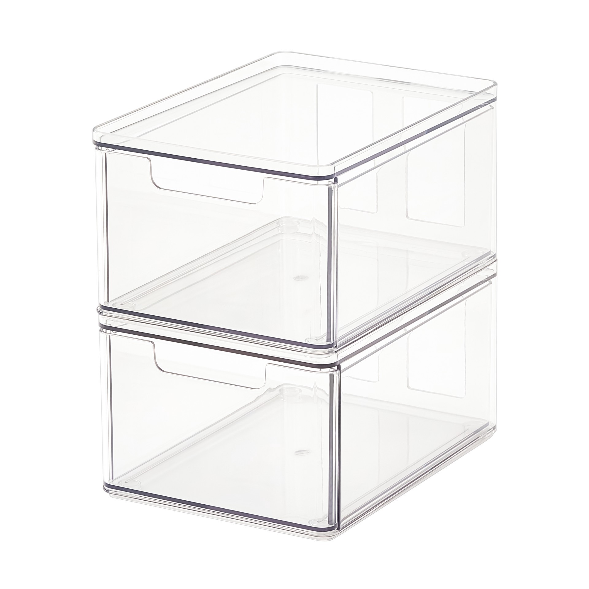 slide 5 of 8, Clear Stackable Storage Drawer By Simply Tidy, 6 in x 8 in x 4 in