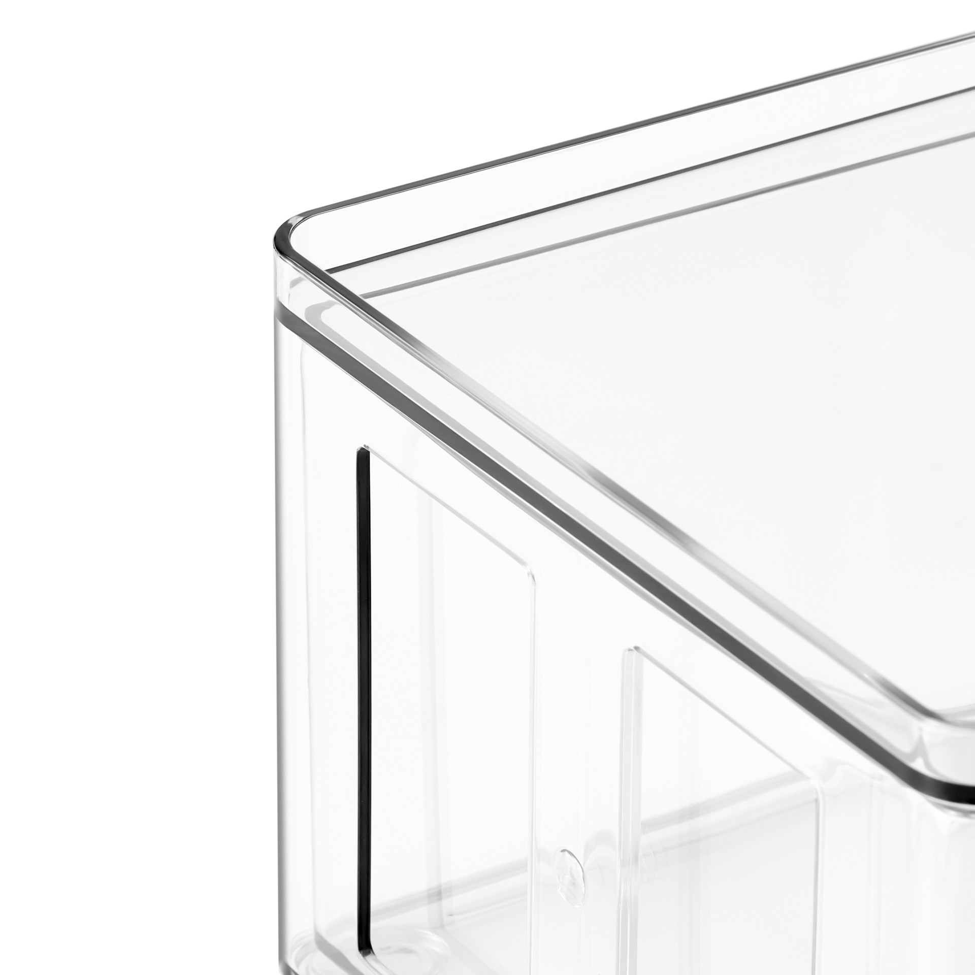 slide 3 of 8, Clear Stackable Storage Drawer By Simply Tidy, 6 in x 8 in x 4 in