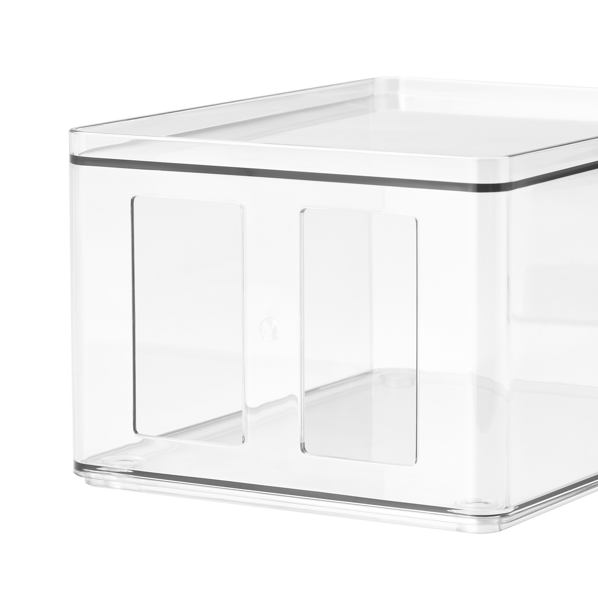 slide 6 of 8, Clear Stackable Storage Drawer By Simply Tidy, 6 in x 8 in x 4 in