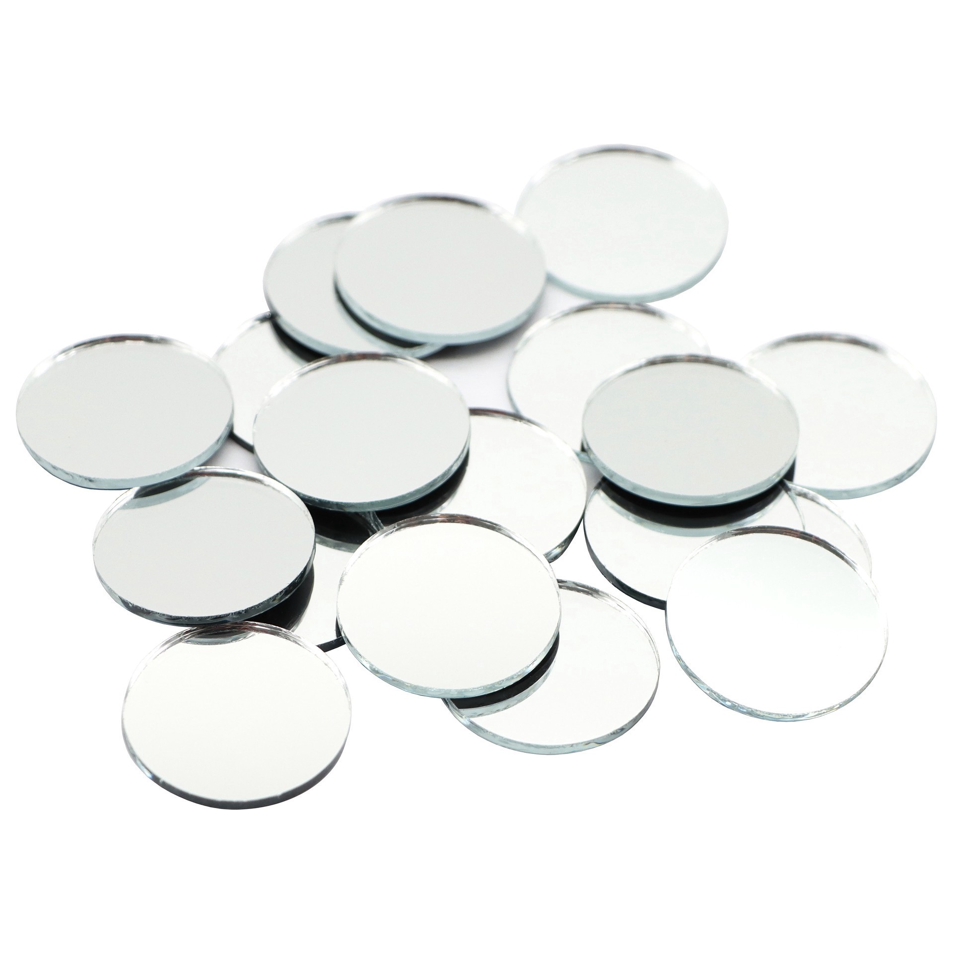 slide 3 of 3, 1" Round Glass Mirrors, 50ct. By Make Market, 50 ct