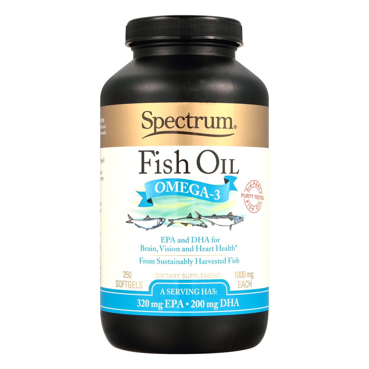 slide 6 of 8, Spectrum 1000 Mg Norwegian Fish Oil, 250 ct