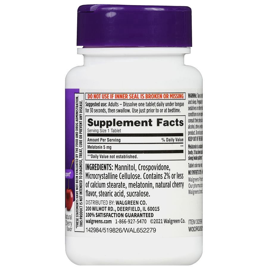 slide 4 of 5, Walgreens Melatonin 5mg, 150 ct