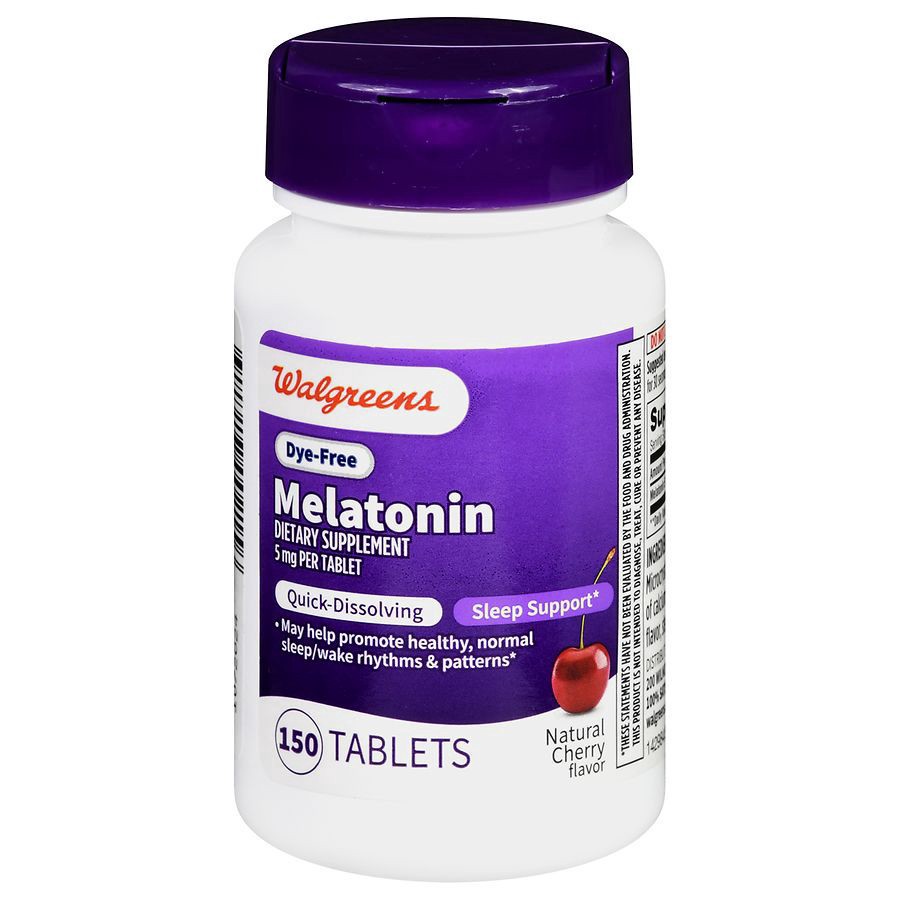 slide 1 of 5, Walgreens Melatonin 5mg, 150 ct