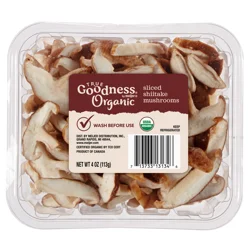 True Goodness Organic Sliced Shiitake Mushrooms, 4 oz