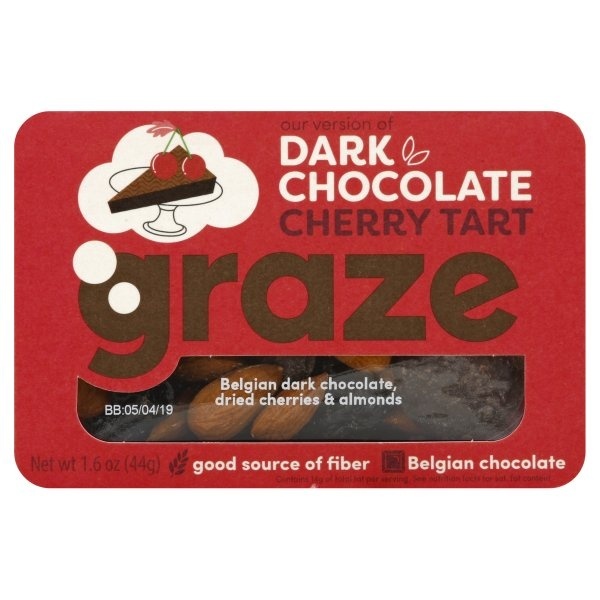 slide 1 of 1, graze Dark Chocolate Cherry Tart Snack Mix, 1.6 oz