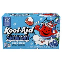 KOOL AID Kool-Aid Snow Day Brrr Berry Artificially Flavored Drink, 10 Ct Box, 6 Oz Pouches