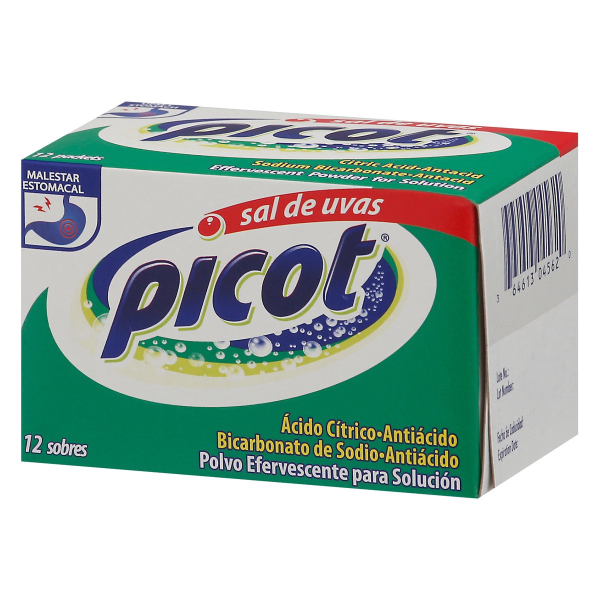 slide 2 of 9, Picot Sal De Uvas Antacid Packet, 12 ct