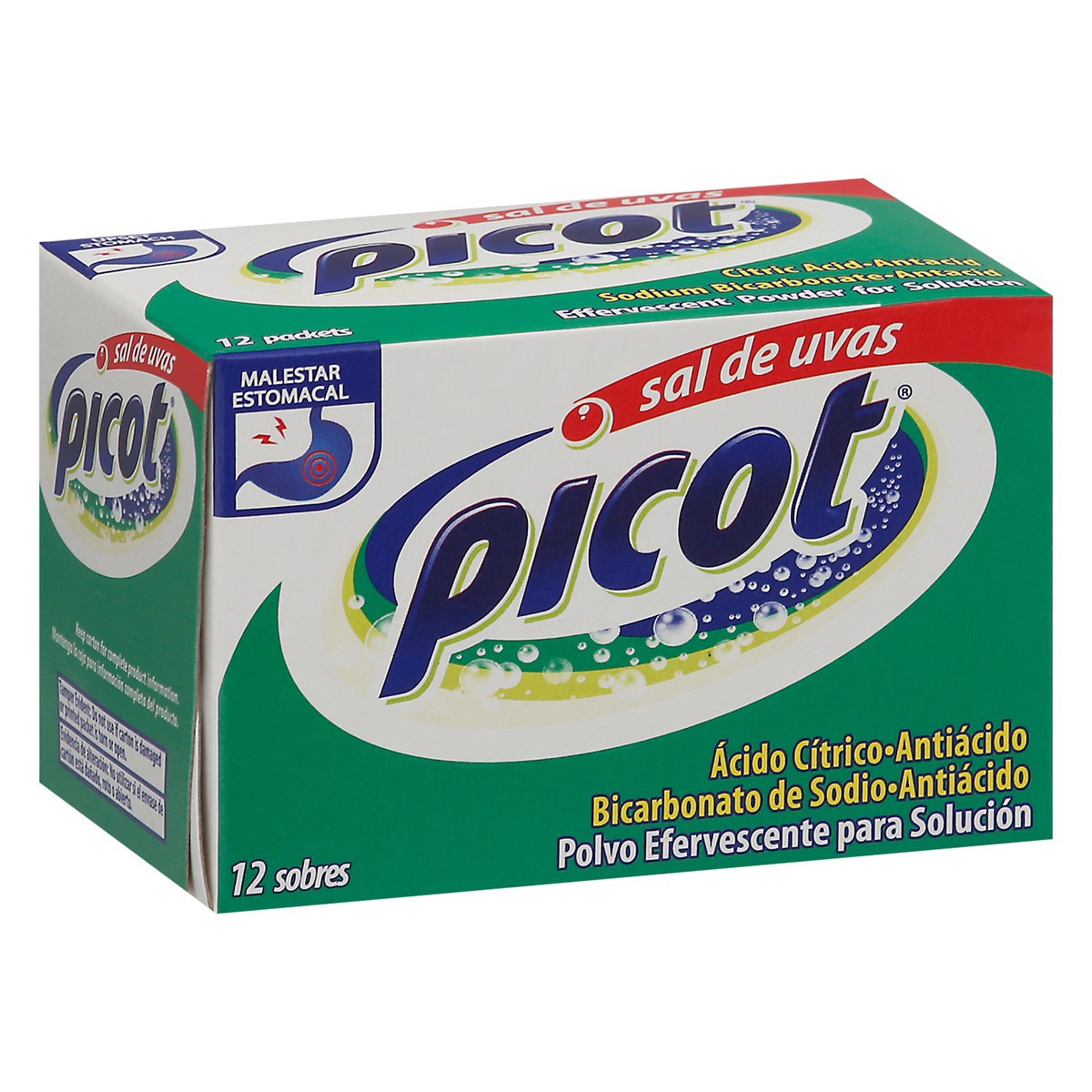 slide 9 of 9, Picot Sal De Uvas Antacid Packet, 12 ct