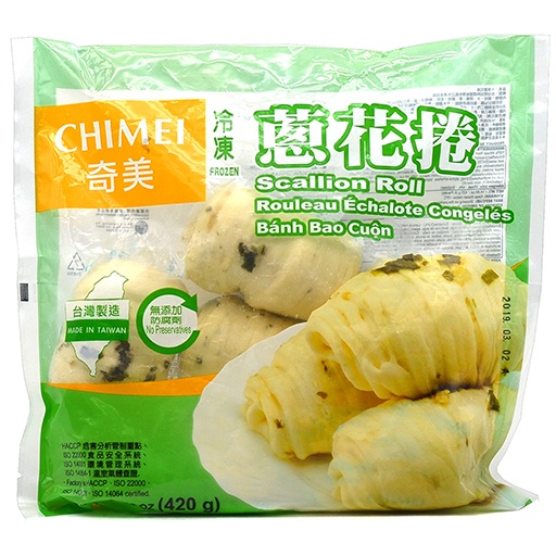 slide 1 of 1, Chimei Frozen Scallion Bun, 70 gram