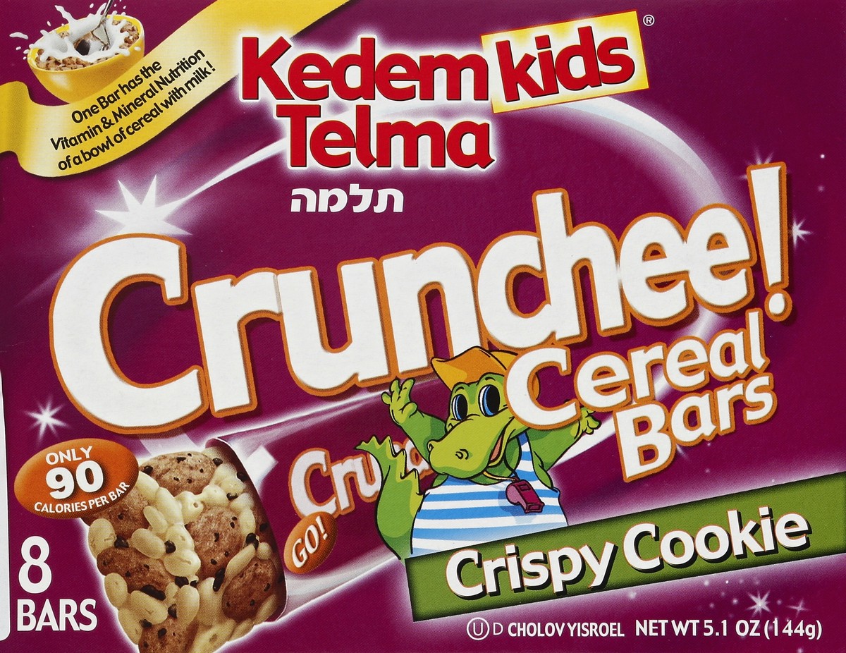 slide 4 of 4, Kedem Kids Telma Crispy Cookie Crunchee Cereal Bars, 8 ct