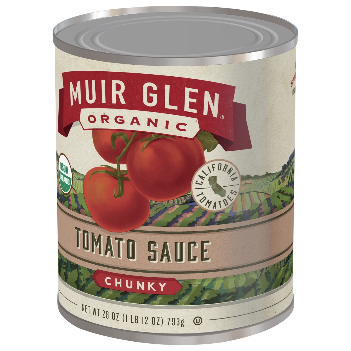 slide 6 of 9, Muir Glen Tomato Sauce, Chunky, 28 oz. can, 28 oz