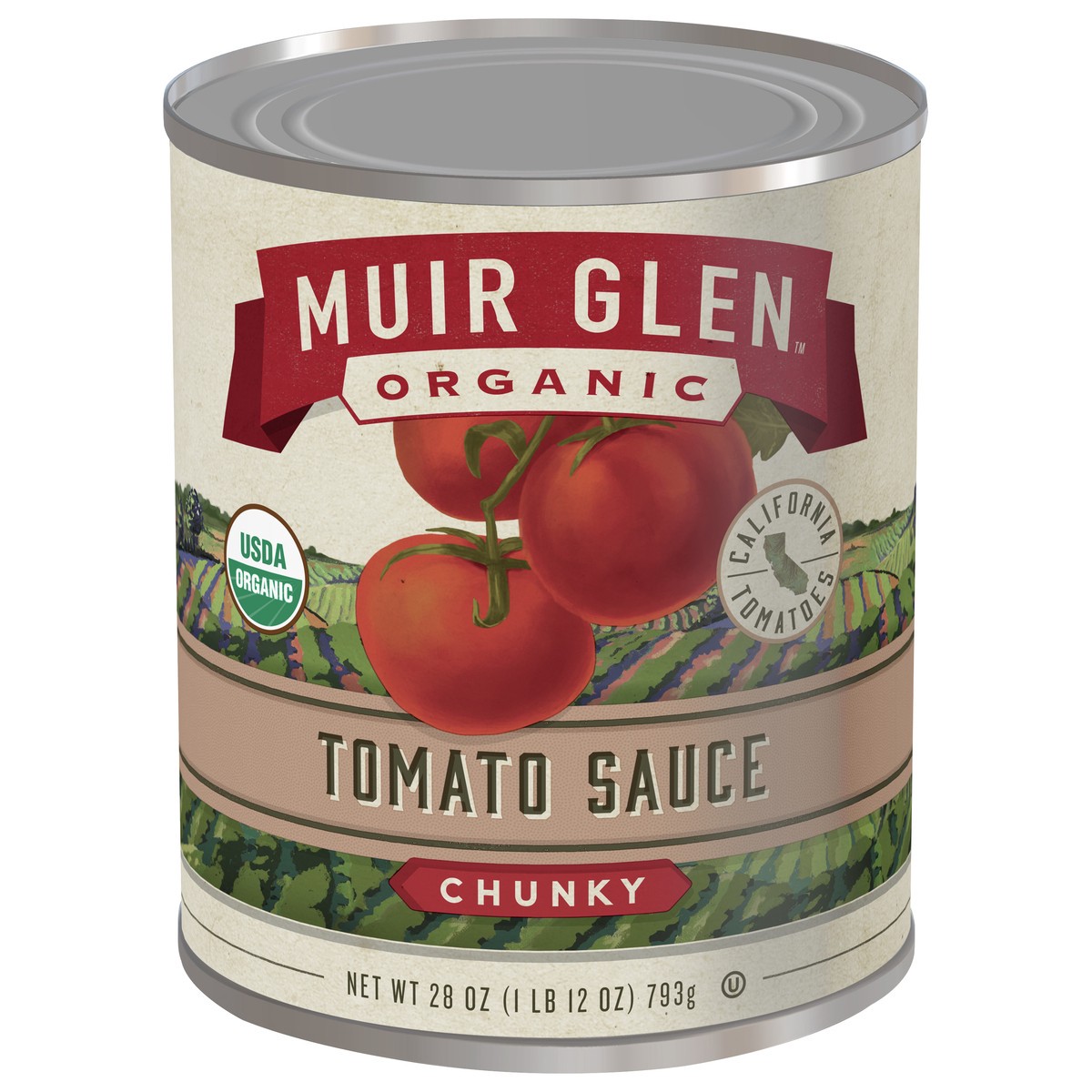 slide 1 of 9, Muir Glen Tomato Sauce, Chunky, 28 oz. can, 28 oz