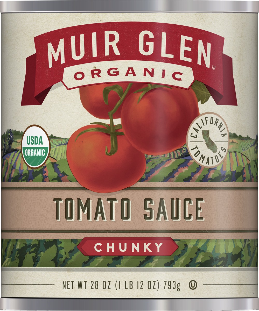 slide 5 of 9, Muir Glen Tomato Sauce, Chunky, 28 oz. can, 28 oz