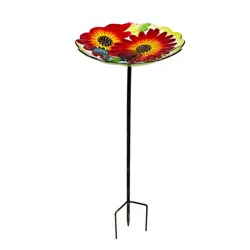 Hd Designs Outdoors Handpainted Hummingbird Birdbath Stake