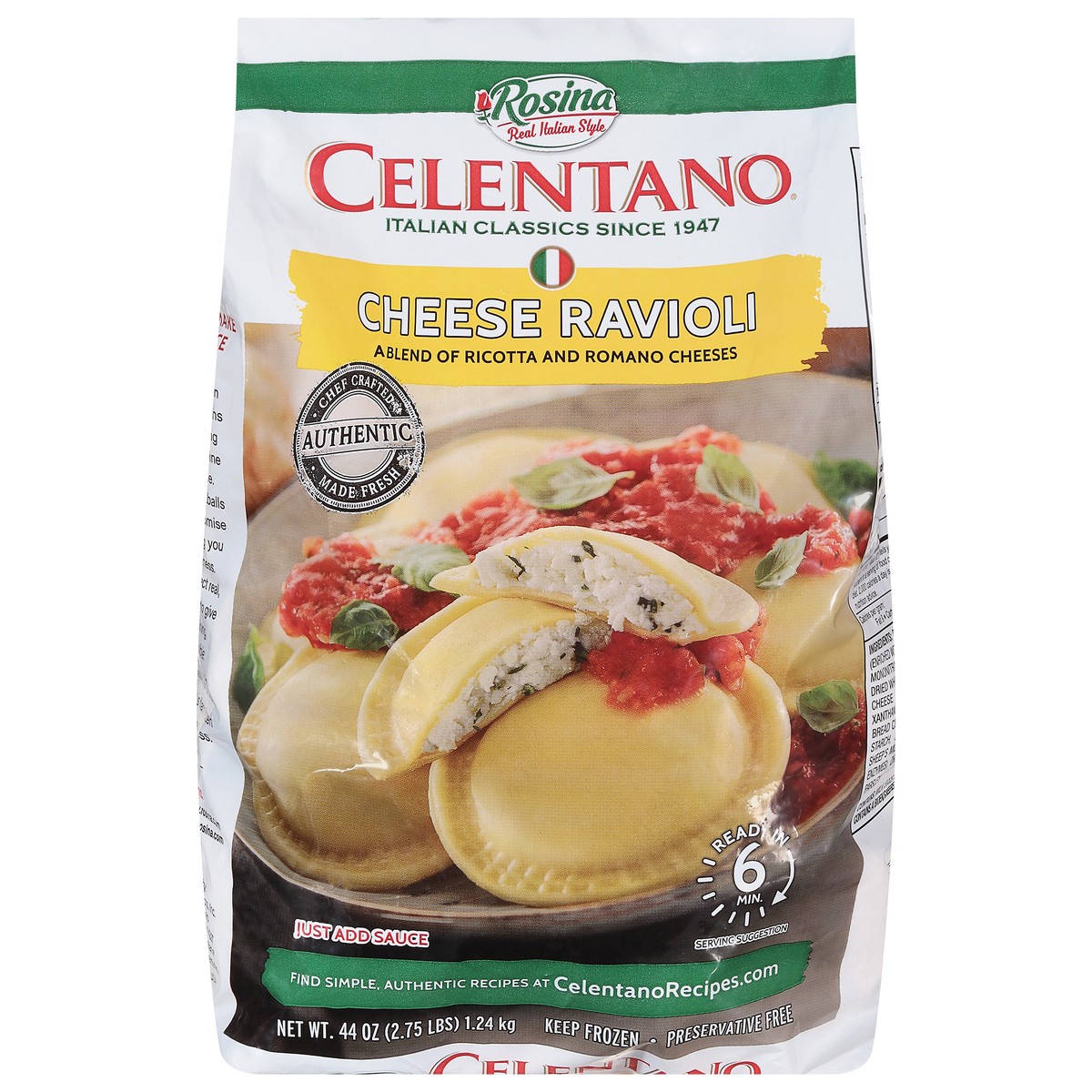 slide 1 of 12, Celentano Cheese Ravioli 44 oz, 44 oz