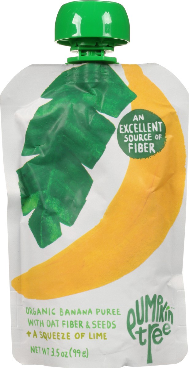 slide 2 of 9, Pumpkin Tree Organic Banana Puree with Oat Fiber & Seeds 3.5 oz, 1 ct