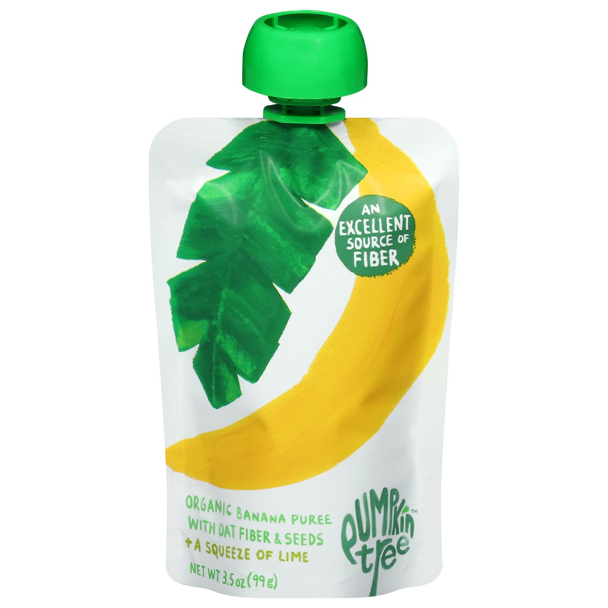 slide 1 of 9, Pumpkin Tree Organic Banana Puree with Oat Fiber & Seeds 3.5 oz, 1 ct