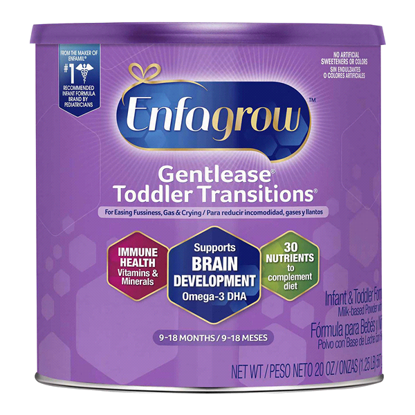 slide 1 of 1, Enfagrow Toddler Transitions Gentlease Milk-Based Powder With Iron, 21 oz