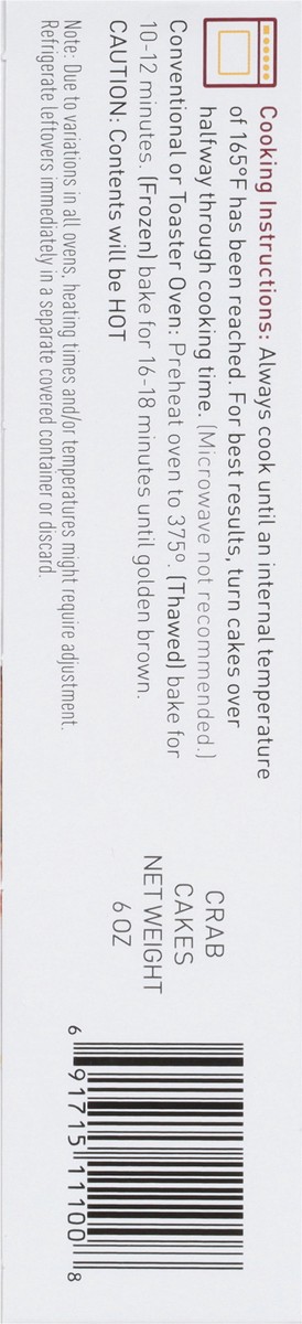 slide 11 of 18, Yankee Trader Seafood Crab Cakes, 6 oz