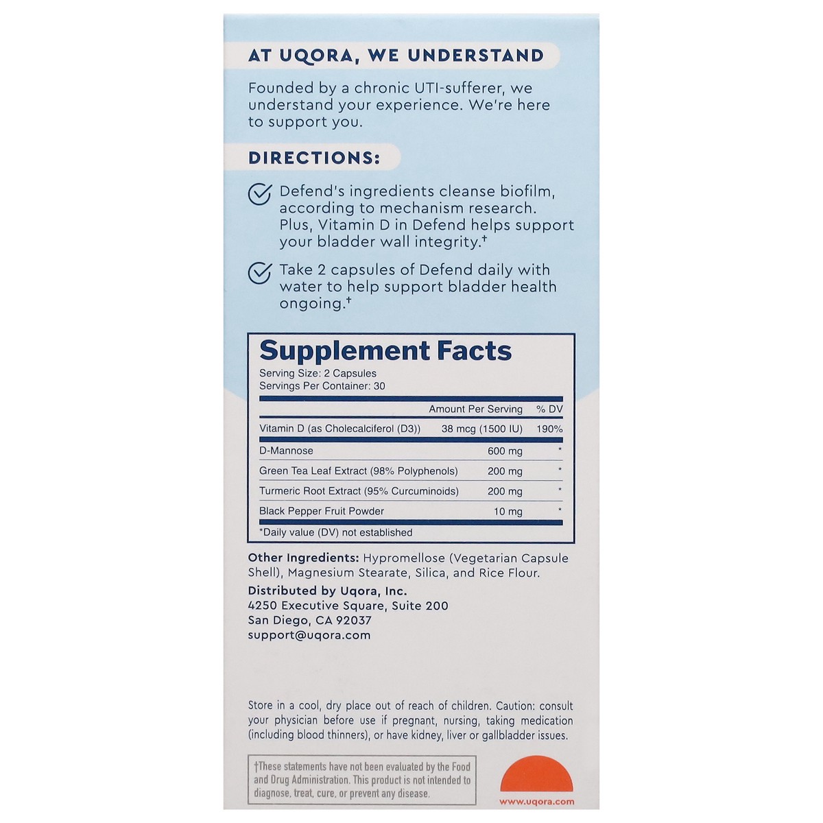 slide 5 of 15, Uqora Defend Capsules, 60 ct