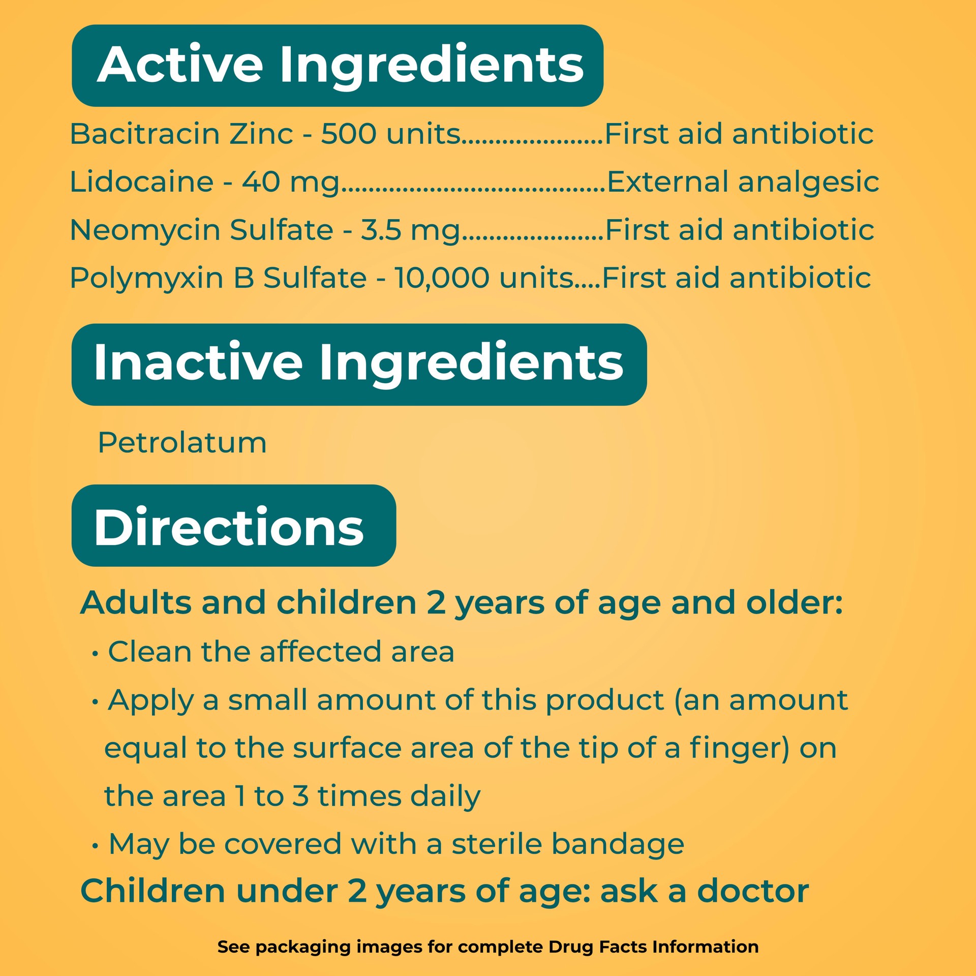 slide 7 of 9, Neosporin + Lidocaine Antibiotic Treatment - 0.5oz, 0.5 oz