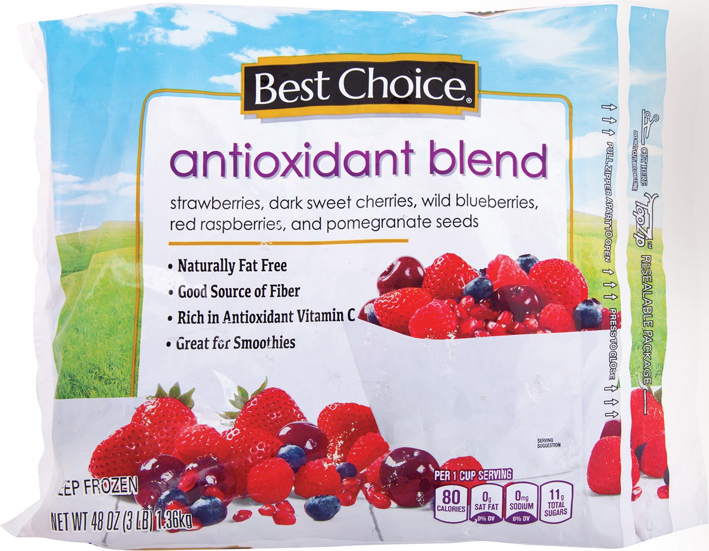 slide 1 of 1, Best Choice Antioxidant Blend Frozen Fruit, 48 oz