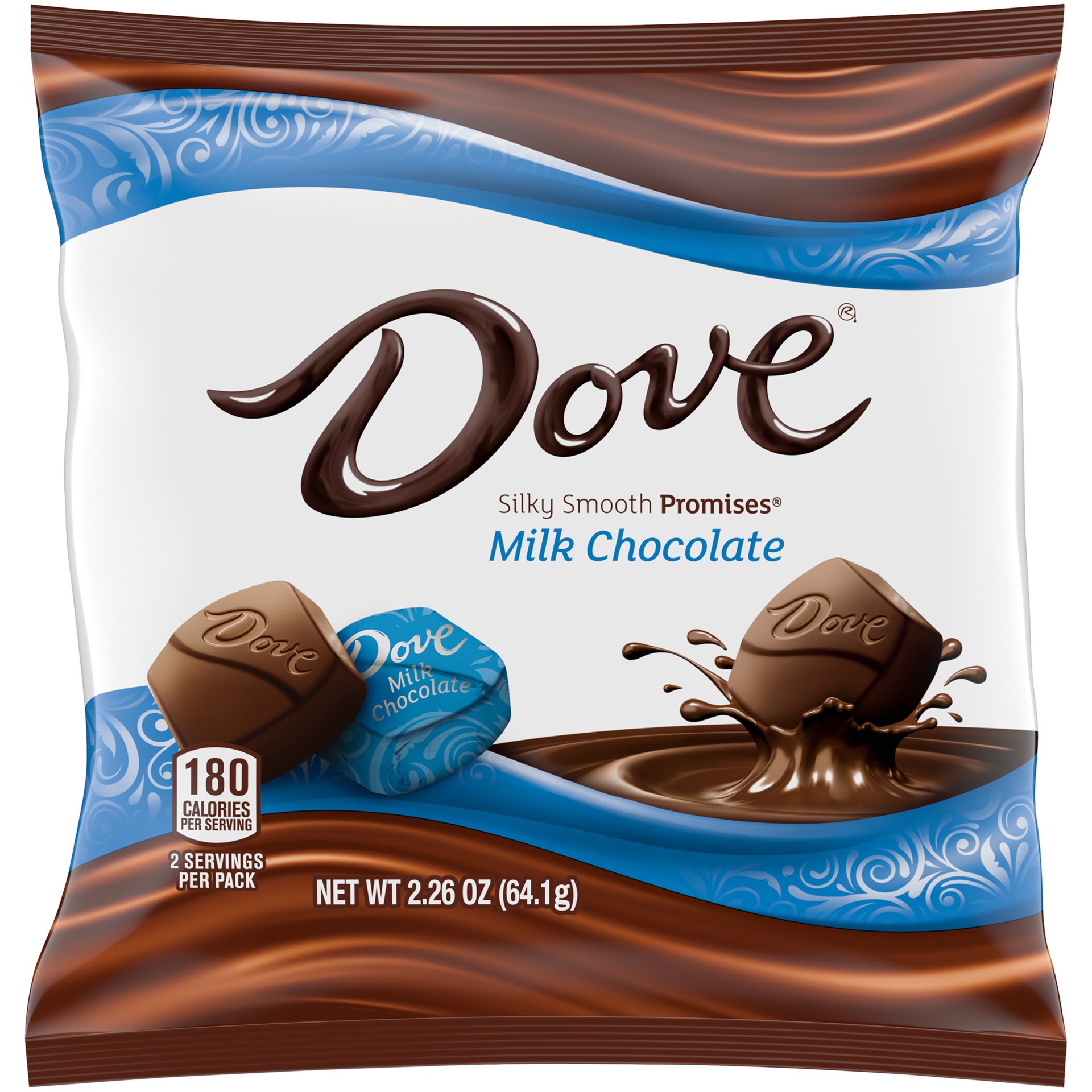 slide 1 of 8, DOVE PROMISES Individually Wrapped Milk Chocolate Candy, 2.26 oz Bag, 2.26 oz