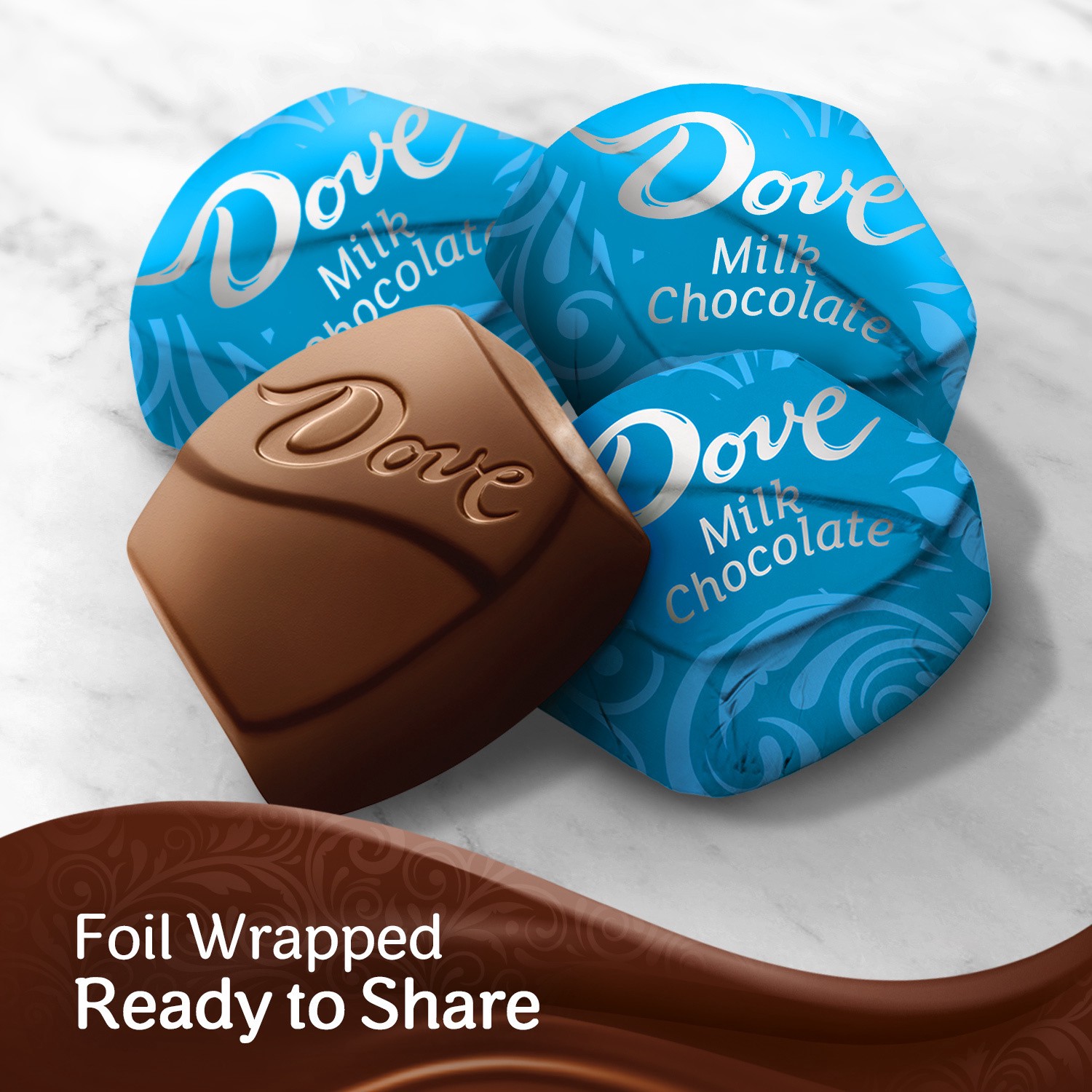 slide 3 of 8, DOVE PROMISES Individually Wrapped Milk Chocolate Candy, 2.26 oz Bag, 2.26 oz