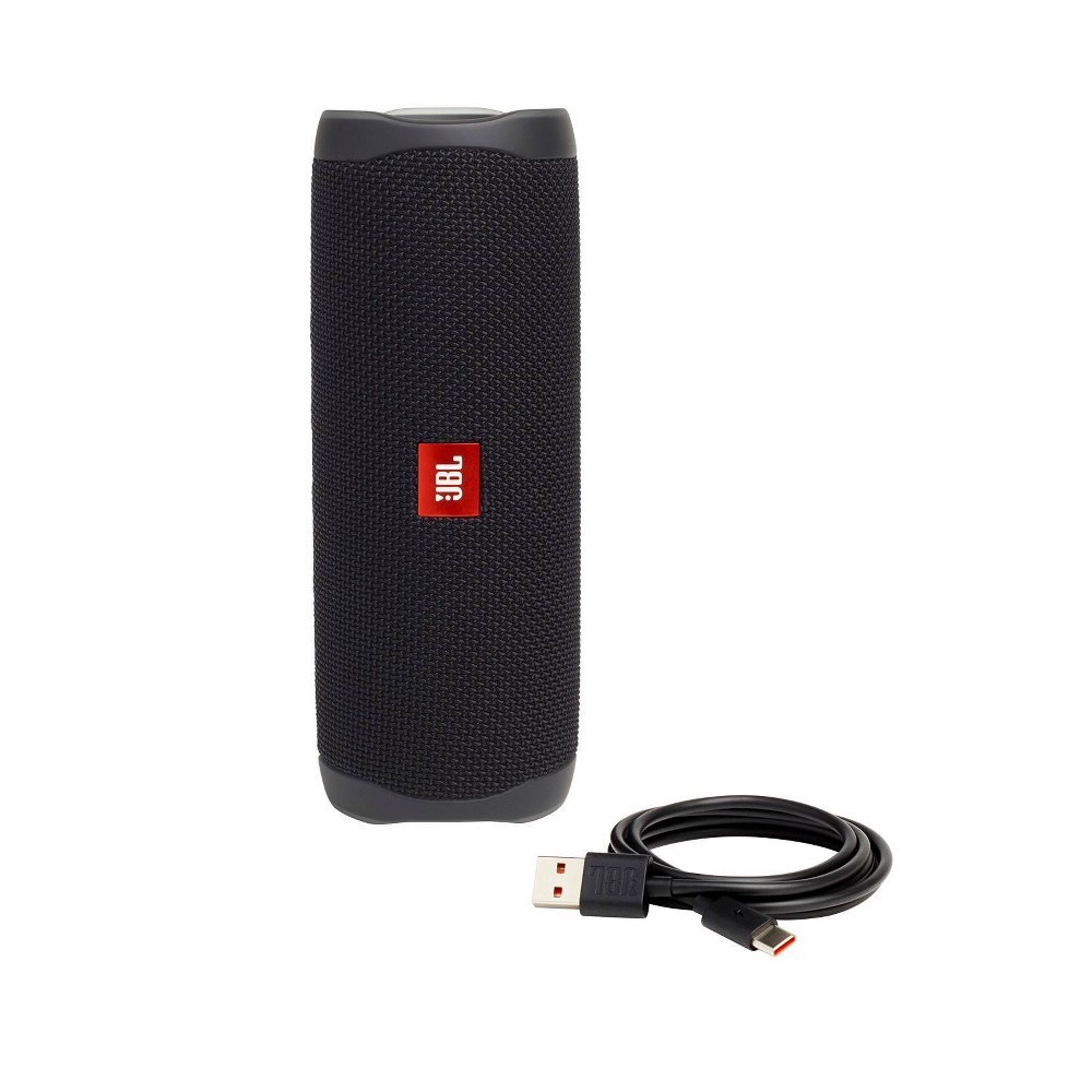 slide 4 of 5, JBL Flip 5 Portable Bluetooth Speaker, Black, JBLflip5Blkam, 8 in x 3.8 in x 3.1 in