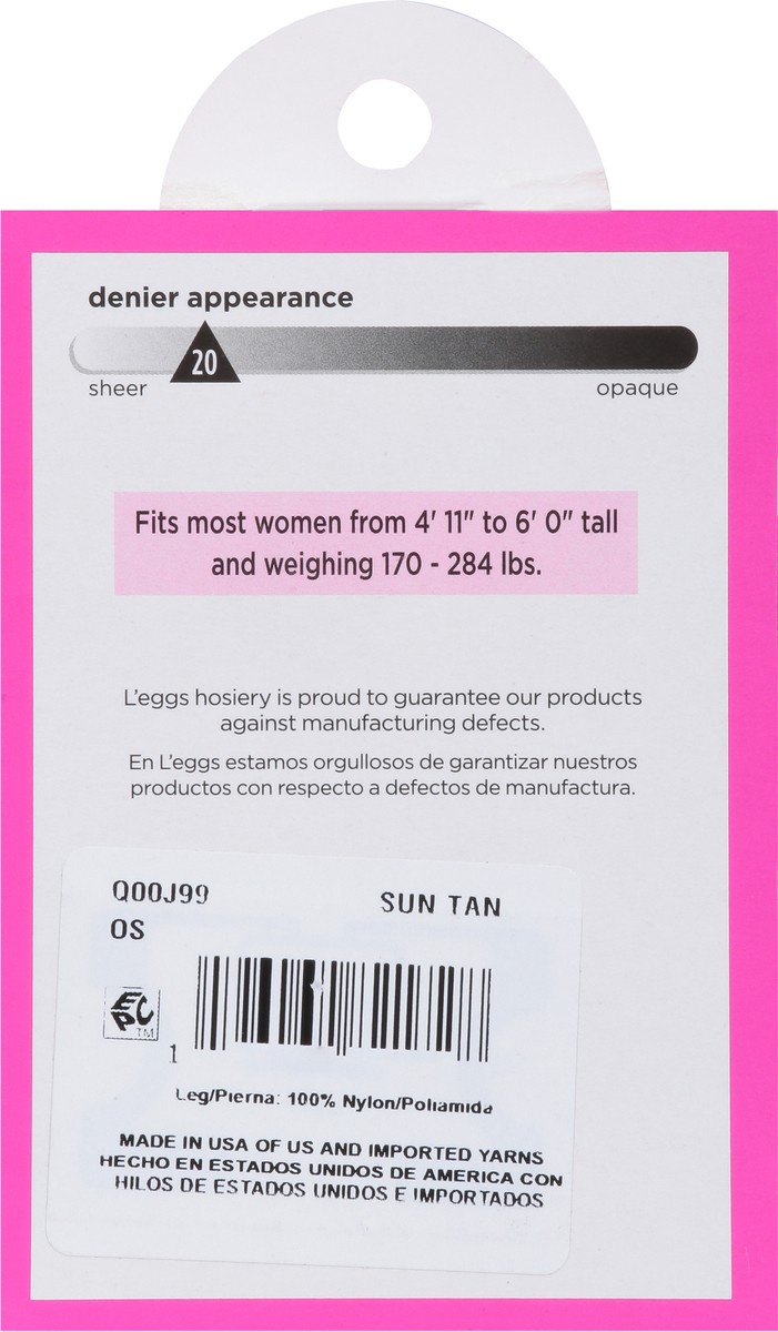 slide 5 of 9, L'eggs Leggs Knee High Pantyhose Suntan Plus, 10 ct