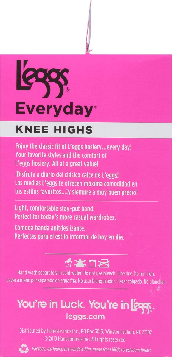 slide 9 of 9, L'eggs Leggs Knee High Pantyhose Suntan Plus, 10 ct