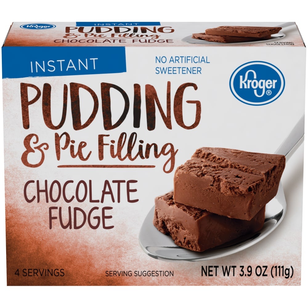 slide 1 of 1, Kroger Instant Chocolate Fudge Pudding & Pie Filling, 3.9 oz