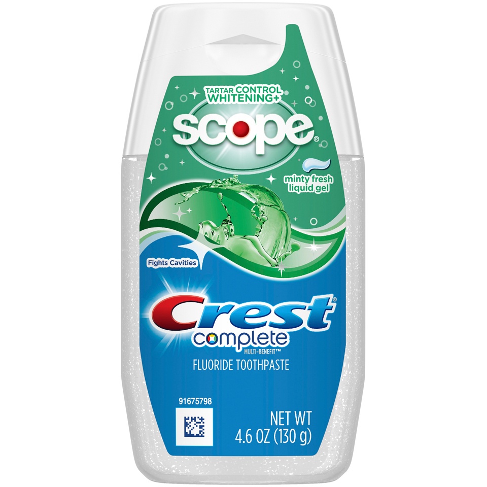 slide 2 of 2, Crest Complete Multi-Benefit Whitening Minty Fresh Flavor Liquid Gel Toothpaste, 4.6 oz