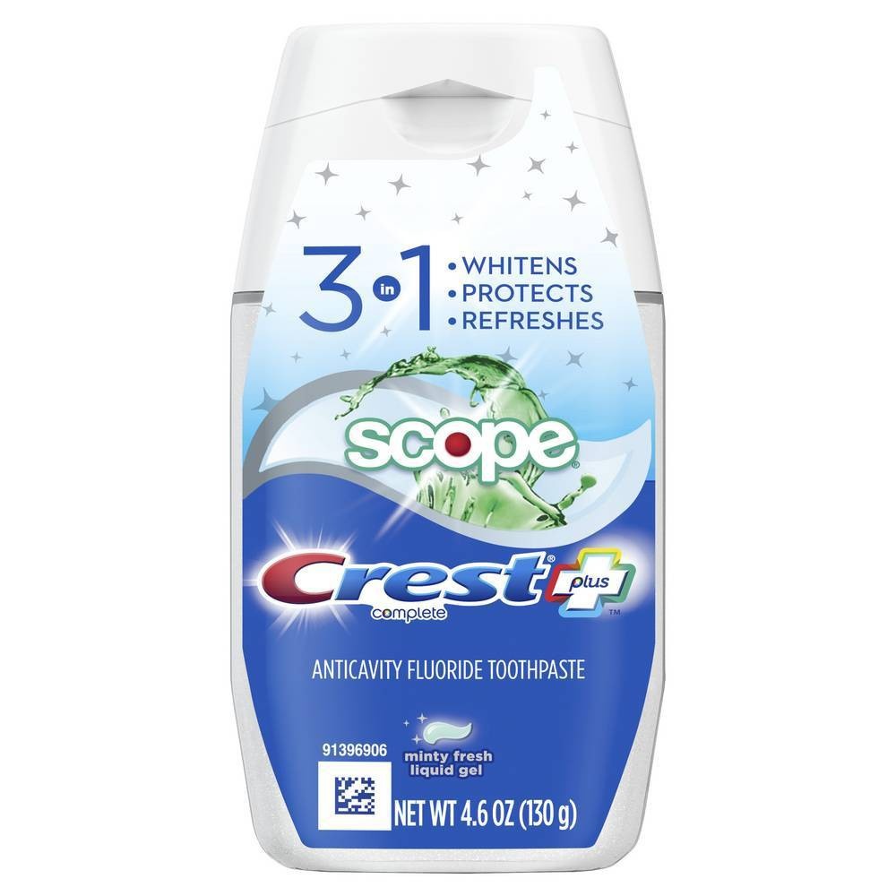 slide 1 of 2, Crest Complete Multi-Benefit Whitening Minty Fresh Flavor Liquid Gel Toothpaste, 4.6 oz