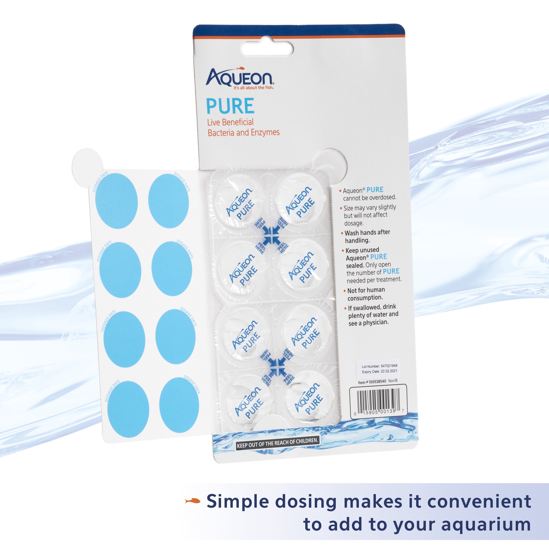slide 7 of 10, Aqueon PURE Bacteria Supplement, 8 Pack, 30 Gallon, 8 ct